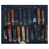 20 pcs. Leather Watch Bands - One Timex Watch