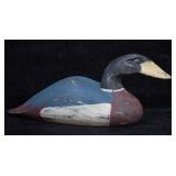 Hand Carved & Painted Folk Art Duck Decoy
