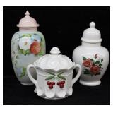 3pcs. Vintiage Ceramic Urns & Candy Jar