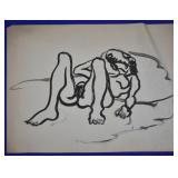 Joseph Delaney Original Ink on Paper Nude