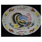 Hand Painted Made in Japan Ceramic Turkey Platter