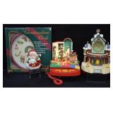 4 pcs. Christmas Phone, Clock, Musical Clock & Fig
