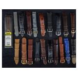 20 pcs. Leather Watch Bands - Various Makers