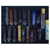 19 pcs. Leather Watch Bands - Various Makers