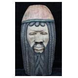 1991 Folk Carved Rasta Bust Wall Plaque