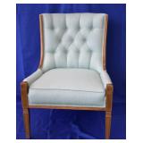 Vintage Upholstered Accent Chair - Blue