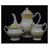 3 pcs J&G Meakin Medici Teapot Creamer & Sugar Set
