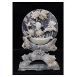 Vintage Asian Soapstone Sculpure W/ Fish