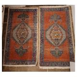 2pc Distressed Oushak Rugs