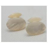 Antique Hand Carved Mother of Pearl Cuff Links
