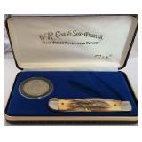 W.R. Case & Sons Cutlery Knife & Coin