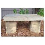 Solid Stone Bench - SO HEAVY!!!