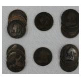 Great Britain Queen Victoria Pennies; 14 Coins