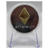24K Gold & Silver CLAD Crypto Etherium Proof Coin