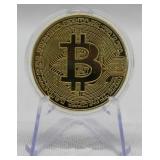24K Gold CLAD Crypto Currency Bitcoin Proof Coin