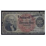 1863 Civil War Issue 25 Cent Fractional  $ Money