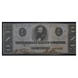 UNCIRCULATED 1863 Confederate $1 Dollar Bill