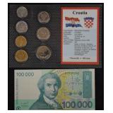 Croatia World Coins & Paper $ Uncirculated Mint Se