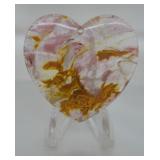 Volcano Cherry Quartz Heart Pendant Bead