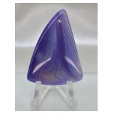 Purple Striped Agate Triangle Pendant Bead