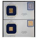 24K Gold 1869 & 1870 Stamps Issue, Postal, Philate