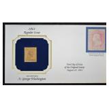 24K Gold 1861 Civil War Stamp Issue, Postal, Phila