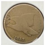 1857 U.S. Type Coin  Flying Eagle Cent