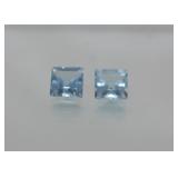2.83ct Pair Baby Blue Topaz Square
