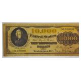24K Gold 1878 $10,000 Dollar Bill $ Paper Money