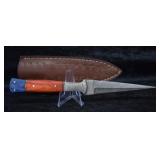 Hand Made Custom Damascus Steel Knife w/ Sheath