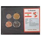 Lebanon World Coins Uncirculated Coin Mint Set $