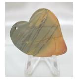 Multi-Color Picasso Jasper Heart Pendant