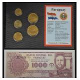 Paraguay World Coins & Paper $ UNC Mint Set