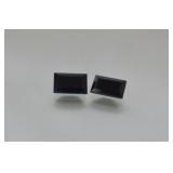 3.48ct Pair Deep Blue Thialand Sapphire Baguette