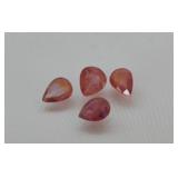 2.98ct 4 pcs. Padparascha African Sapphire Pear