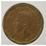 1943 WWII Canada Nickel Tombac Metal Coin