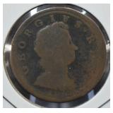 1723 King George Copper Half Penny