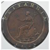 1797 Great Britain King Goerge III Cartwheel Penny