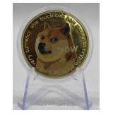 24K Gold CLAD Crypto Currency DOGE Proof Coin