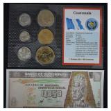 Guatemala World Coins & Paper $ UNC Mint Set