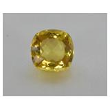 15.17ct Lemon Yellow African Quartz Cushion