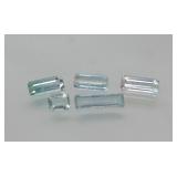 2.69ct 5 pcs. Paraiba Nigerian Tourmaline Octagon