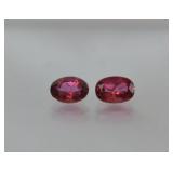 1.81ct Pair Red Mystic Brazilian Topaz Oval