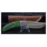 Hand Made Custom Damascus Steel Knife w/ Sheath