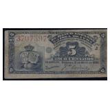 1896 Cuba $5 Centavos Paper Money