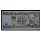 2003 Cuba $1 Peso Paper Money