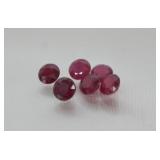 4.07ct 6 pcs. Madagascar Red Ruby Round