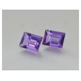 2.79ct Pair Purple Color-Change Amethyst Baguette