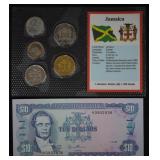 Jamaica World Coins & Paper $ Uncirculated Mint Se