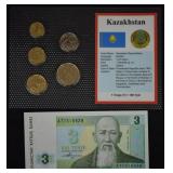 Kazakhstan World Coins & Paper $ UNC Mint Set